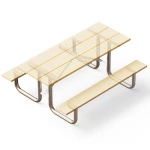 Heavy Duty Picnic Table Frame Kit - Frame Only - Welded 6ft or 8ft Galvanized - Image 1
