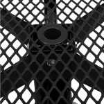 Single Pedestal Square 46" Picnic Table - Expanded Metal - Image 4