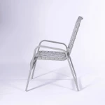 Pool Side Dining Chair - Cross Weave With Arm Chair - Image 3