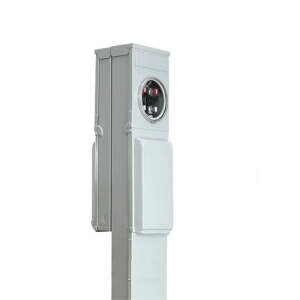 50-30-20 amp Ringless GFCI RV Pedestal R075CB6010 - Back to Back - Metered - Direct Bury