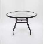 Acrylic 42" Commercial Round Outdoor Table - Rectangular Tubing - Image 1