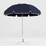 Frankford Laurel Steel Silver Anodized 7.5 Foot Wide Octagon Manual Lift Umbrella -NO TILT - Image 1
