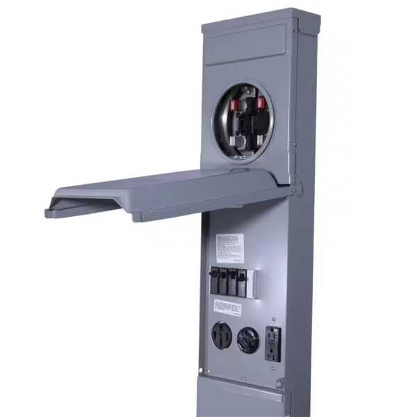 R075cp6010 Metered RV Earth Burial Pedestal with 50 Amp and 30 Amp RV Receptacles and 20 Amp GFCI Receptacle2 - Outdoorsiness.com