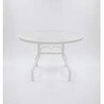 Acrylic 42" Commercial Round Outdoor Patio Table - Heavy Duty Oval Tubing - Image 1