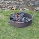 Commercial Fire Ring 32 Inch With Swivel Grate - Image 1
