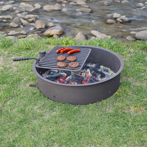 Commercial Fire Ring 32 Inch With Swivel Grate