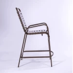 Strap Aluminum Pool Balcony Chair With Arms - Image 2