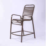 Strap Aluminum Pool Balcony Chair With Arms - Image 1