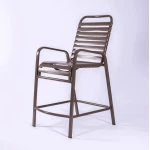 Strap Aluminum Pool Balcony Chair With Arms - Image 1