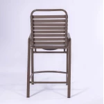 Strap Aluminum Pool Balcony Chair With Arms - Image 3