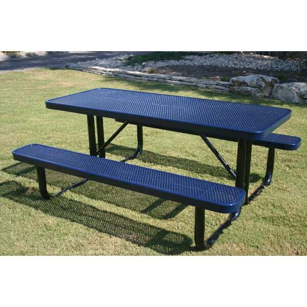 Rectangle Portable Picnic Table - Punched Steel