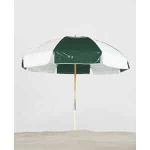 Frankford Emerald Coast Ash Wood 7.5 Foot Wide Octagon Manual Lift Beach Umbrella