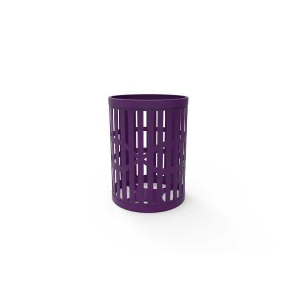 32 Gallon Trash Receptacle with Slatted Steel