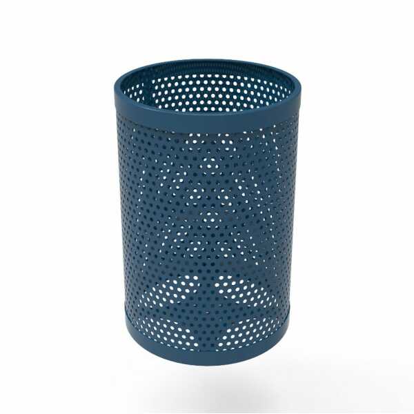 32 Gallon Trash Receptacle - Perforated Steel