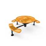 46” Round Nexus Pedestal Table – Expanded Metal