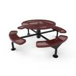 46” Round Nexus Pedestal Table – Expanded Metal