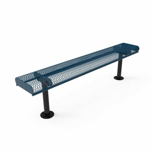 4ft Bench without Back - Rolled Edges - Expanded Metal