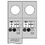 50-30-20 amp GFCI RV Pedestal – Back to Back – Metered – Direct Bury