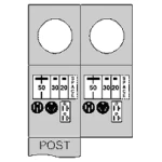 50-30-20 amp GFCI RV Pedestal - Back to Back - Metered - Direct Bury