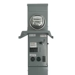 50-30-20 Metered GCFI RV Pedestal With Light- Direct Bury