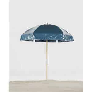 Frankford Emerald Coast, Ash Wood 6.5 Foot Wide, Hexagon Manual Lift Beach Umbrella