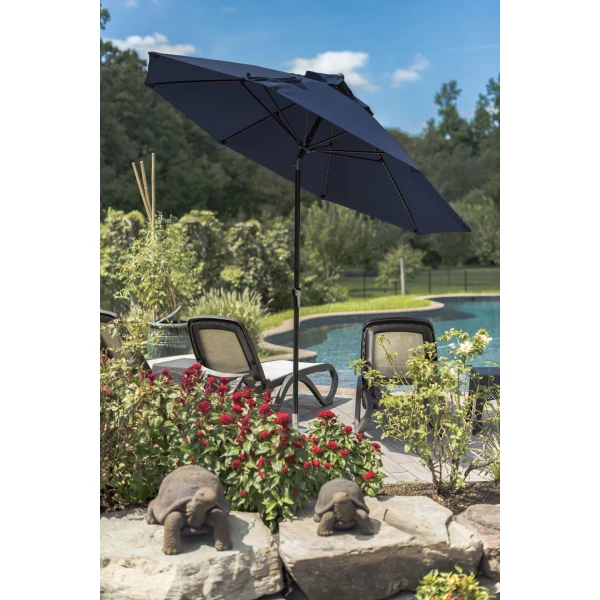 Frankford Monterey 9 ft Market Umbrella Fiberglass - Crank & Auto Tilt - OCTAGON - Outdoorsiness.com Frankford Monterey 9 ft Market Umbrella Fiberglass - Crank & Auto Tilt - OCTAGON