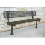 Traditional Park Bench With Back - Diamond Pattern