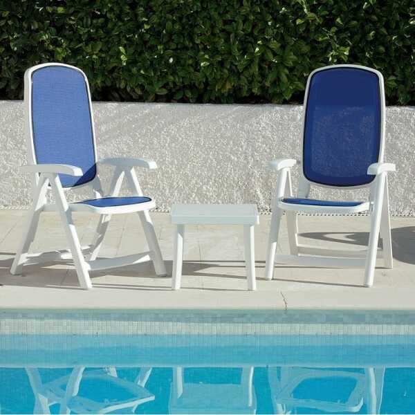 Nardi Delta Adjustable Folding Sling Chair Set 3 Piece