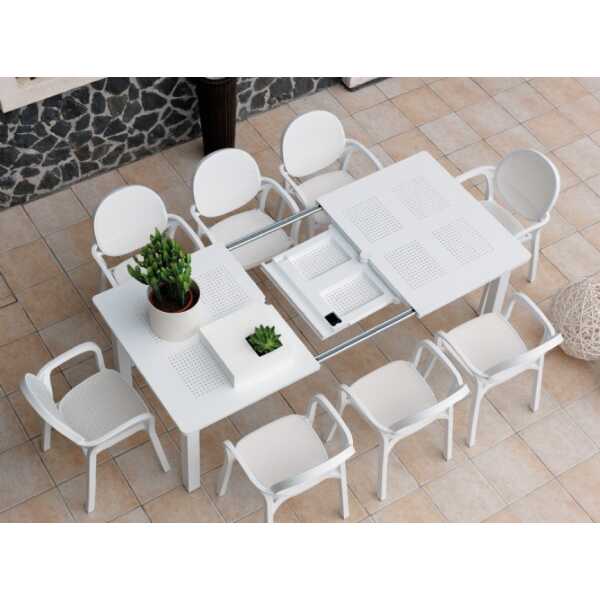 Nardi Libeccio Resin Rectangle Outdoor Extension Dining Table 86 inch