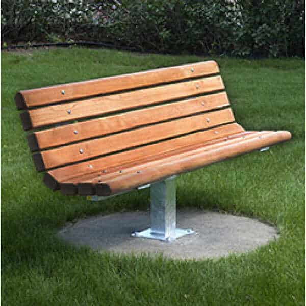 Single Pedestal Wooden Park Bench - Frame Kit 