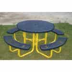 Round Portable Picnic Table – Expanded Metal