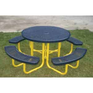 Round Portable Picnic Table - Expanded Metal