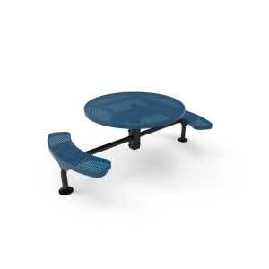 46” Round Nexus Pedestal Table - Punched Metal