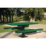 Expanded Metal Single Post Rectangle Picnic Table – 6ft