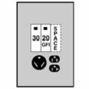 30-20 GFCI Breaker Unmetered Surface Box U041G