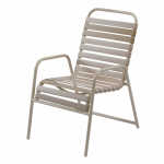 Windward Design Group Country Club Strap Aluminum Dining Arm Chair