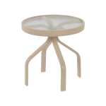 Windward Design Group Acrylic Top Aluminum Round Side Table