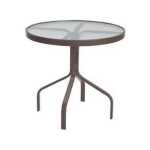 Windward Design Group Acrylic Top Aluminum Round Dining Table