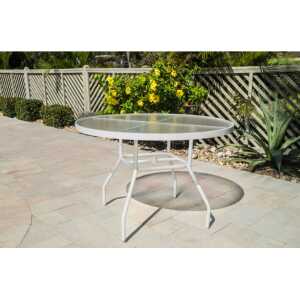 Acrylic Round 36" Outdoor Table - Round Tubing