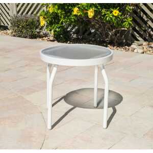 Acrylic Round Side Table - Round Tubing