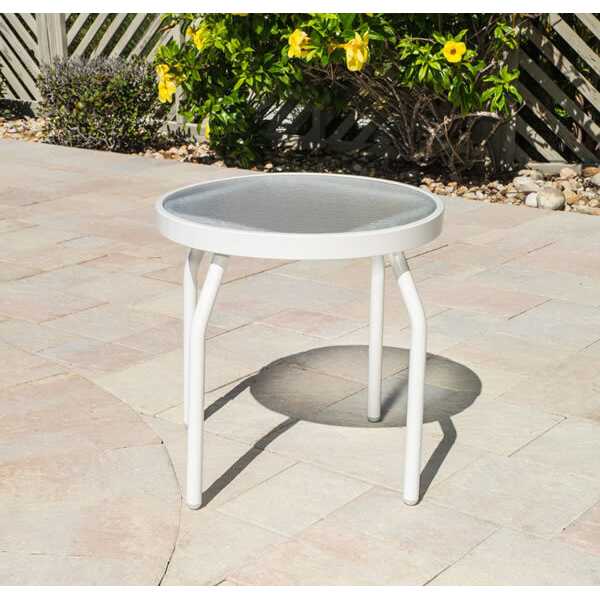 Acrylic Round Side Table - Round Tubing