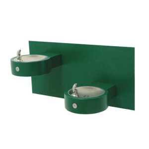 Bi-Level Round Stainless Steel Wall Mounted Drinking Fountain