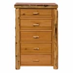 Fireside Cedar Five Drawer Chest – Rustic Dresser