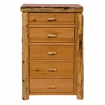 Fireside Cedar Five Drawer Chest - Rustic Dresser