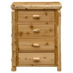 Fireside Cedar Four Drawer Chest - Rustic Dresser