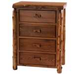 Fireside Cedar Four Drawer Chest – Rustic Dresser