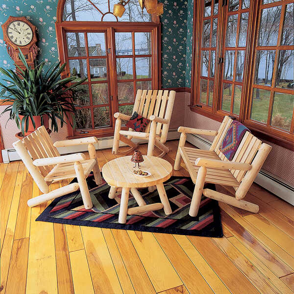 Cedar Log 4ft Love Seat  Settee