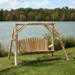 Cedar Log 5′ Country Yard Swing & Frame