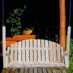 Cedar Log 5ft Country Porch Swing