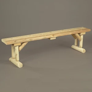 Cedar Log Dining Table Bench